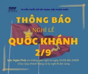 THÔNG BÁO LỊCH NGHỈ LỄ QUỐC KHÁNH 2/9